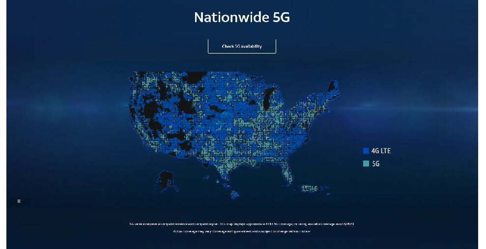 AT&T 5g tower map
